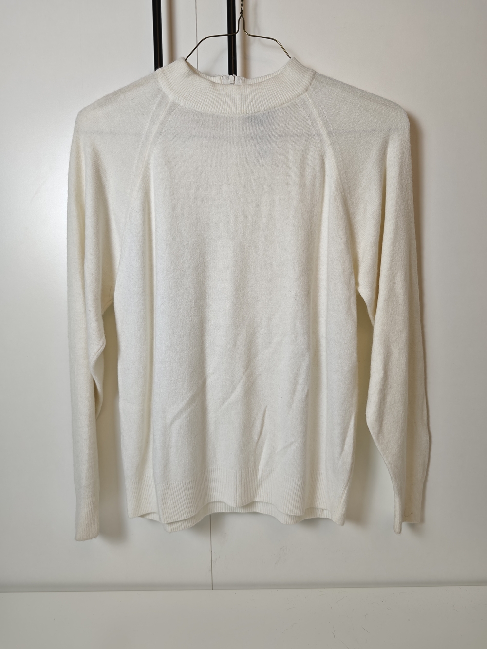 Designers Originals Cream Lightweight Mockneck Sweater